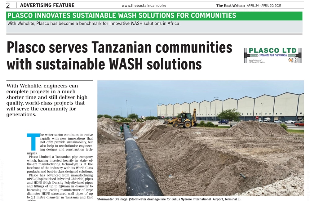 Plasco serves Tanzanian communities with suitable WASH solutions